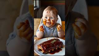 AI Baby’s First Cake Experience 🎂👶  Adorable and Hilarious Momentshorts [upl. by Burrton]