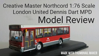 Creative Master 176 London United Dennis Dart MPD 88M Model Review LG02FEX [upl. by Kolva]