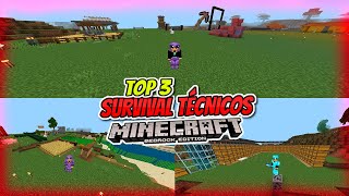 DESCARGA ESTOS 3 SURVIVALS TÉCNICOS PARA INICIAR EN MINECRAFT BEDROCK 119 [upl. by Cordi]