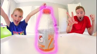 HOW TO BOTTLE FLIP  Father amp Son [upl. by Hike]