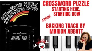 Crossword Puzzle Starting Here Starting Now  Backing Track amp Lyrics 🎹 F [upl. by Dlabihcra]