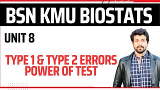 Biostats  Unit 8  BSN  KMU  Type 1 amp Type 2 Error Power of Test [upl. by Staten]