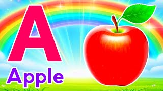 Phonics Song with TWO Words  A For Apple  ABC Alphabet Songs with Sounds for Children [upl. by Maleki]