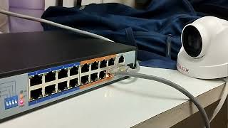 unboxing and testing 16 port Poe switch  dlink I uplink port  SFP PORT  CCTV  GREAT PERFORMANCE [upl. by Annehsat]