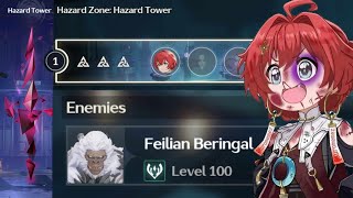 Dajin Solo LV100 Feilian Beringal  3 Stars  Hazard Tower  Floor 1  WUTHERING WAVES [upl. by Brightman709]