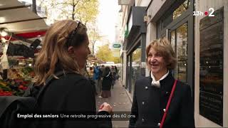 France 2  Emploi des seniors  une retraite progressive dès 60 ans [upl. by Oijimer85]