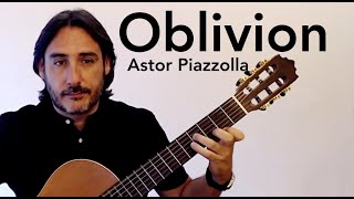 quotOBLIVIONquot  ASTOR PIAZZOLLA  guitarra Toni Iñiguez  escueladeguitarraclasicacom [upl. by Sidnarb]