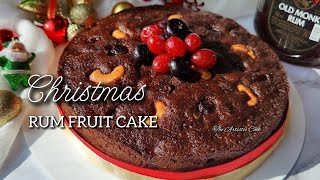 Traditional CHRISTMAS PLUM CAKE Recipe with RUM  RUM Fruit amp Nut Plum Cake  EASY RICH FRUIT CAKE [upl. by Tsui828]