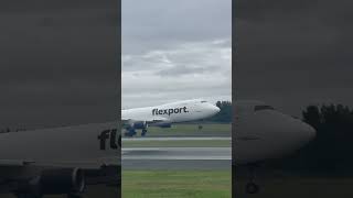 Atlas Air CargoFlexport Livery 747400F Landing on Runway 15 ORDANC [upl. by Arahsak]