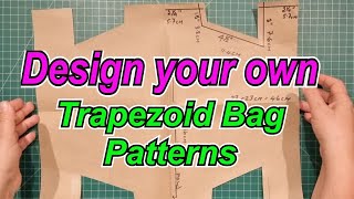 DIY Trapezoid Bags Lean how to draft patterns and create templates for your bags cosmetic pouches [upl. by Nryhtak]