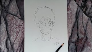 Luffy Drawing  Monkey D Luffy stepbystep [upl. by Trevor462]