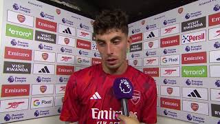 Kai Havertz interview on Arsenal Premier League debut [upl. by Oirom164]