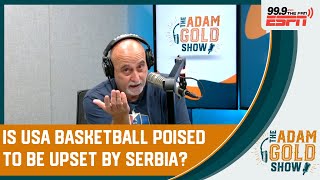 USA basketball heavy favorites vs Serbia in Olympics [upl. by Nirehs]