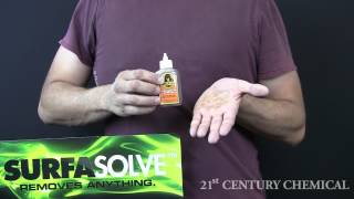 HOW TO REMOVE GORILLA GLUE WITH SURFASOLVE HAND WIPES REPLACE ACETONE [upl. by Dhumma]