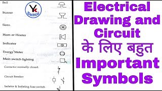 Electrical all symbols for drawings and diagram  YK Electrical [upl. by Lynnworth]