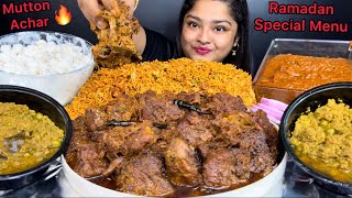 2 KILO SPICY MUTTON KA ACHAR MUTTON KEEMA SPICY MUGLAI CHICKEN HYDERABADI BIRYANI amp MAKHANA RAITA [upl. by Onivag650]