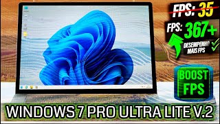 WINDOWS 7 PRO ULTRA LITE V2  LEVE PARA PC FRACO E NOTEBOOKS EM  2023 [upl. by Jayme]