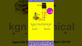 DC 24V to convert 12 24V DC to 12V DC converter circuit diagram shorts [upl. by Suckram788]