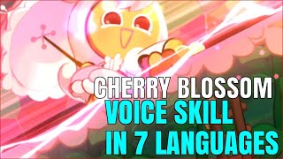 Cherry Blossom Cookie Voice Skill In 7 Languages  Cookie Run Kingdom [upl. by Benjamen325]