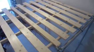 Building a loft bed out of steel pipe and clamps [upl. by Hayidah]