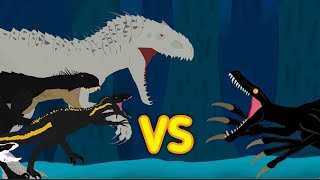 Indominus rexIndoraptor and Scorpius rex vs Night feeder  AUTO RPG Anything [upl. by Ready]