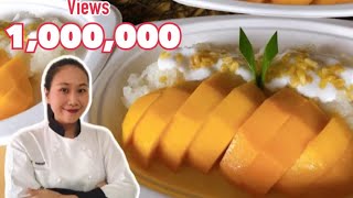 How To Make Thai Mango Sticky Rice  ThaiChef food [upl. by Trimble328]