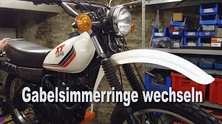 Yamaha XT 250 Gabelsimmerringe tauschen und Wirth Federn einbauen [upl. by Kathye]