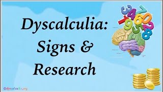 Dyscalculia Signs amp Research by Dyscalculiaorg [upl. by Norel]