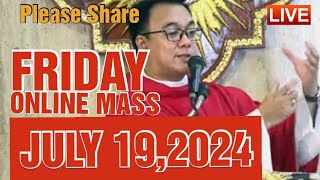 QUIAPO CHURCH LIVE MASS TODAY REV FE DOUGLAS BADONG FRIDAY JULY 19 2024 [upl. by Kopaz]