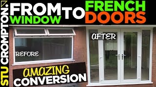 French door conversion how to remove window [upl. by Brindell518]