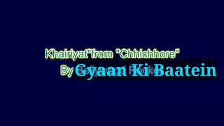 Khairiyat Song Karaoke With Lyrics  Gyaan Ki Baatein [upl. by Asserat379]