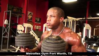 Bodybuilder Malcolm Tears II Metroflex Gym tour  workout posing [upl. by Einon]