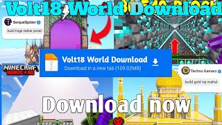 Volt18 Updated Hardcore World Download link minecraft java and mcpe [upl. by Ardnos]