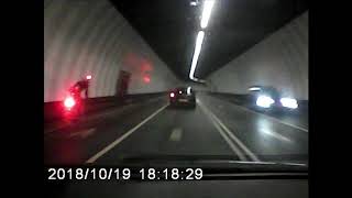 Dashcam  9 bikes in Queensway Tunnel [upl. by Ioab975]