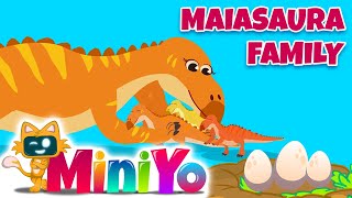 Maiasaura Family  Dinosaur Songs for Kids  Miniyo Kids Nursery Rhymes [upl. by Knipe53]