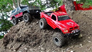 RC ADVENTURES  BACKYARD SCALE TRACK 4x4 ACTiON DODGE amp CHEVY [upl. by Chapel953]