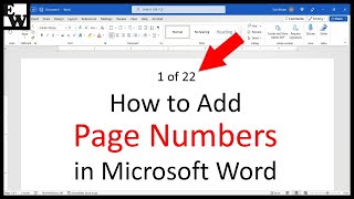 How to Add Page Numbers in Microsoft Word [upl. by Essila]