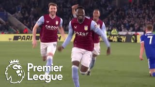 Bertrand Traore stunner gets Aston Villa back ahead of Leicester City  Premier League  NBC Sports [upl. by Airretal]