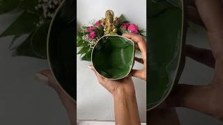 Banana leaf cups  DIY bananaleavesecofriendlycups papercups cups prasad shorts craftideas [upl. by Hoeg255]