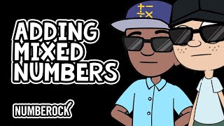 Adding Mixed Numbers Song  Add Fractions and Mixed Numbers with Like Denominators [upl. by Ahsemed]