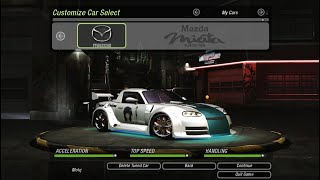 NFSU2 2004 Customization Mazda MX5 Miata Mayumi Shiina Theme [upl. by Fleta]