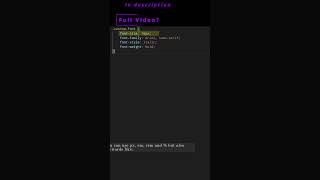 💻 CSS 6a 💻 font family and size properties 💻 css css3 csscourse html html5 [upl. by Luben226]