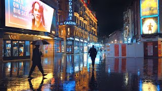 London West End Rain Walk  Nighttime City Ambience [upl. by Sivar]