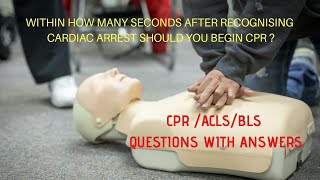 CPRACLS  BLS  Questions with answers useful for certification  DEFIBRILLATOR and CPR [upl. by Aikaj87]