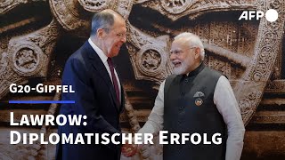 Lawrow G20Gipfel in Indien ist diplomatischer Erfolg  AFP [upl. by Morrill]