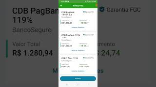 MEUS INVESTIMENTOS DO PAGBANK rendafixa shortsviral dividendos [upl. by Camden124]