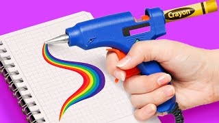 Creative Art Tricks With Crayons [upl. by Puna]