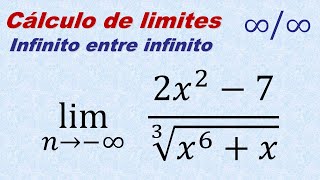 Límites con radicales al infinito Infinito entre Infinito limites con raíces cubicas en denominador [upl. by Anikram]