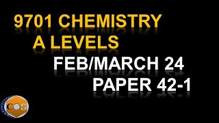 970142FM24 chemistry A level paper Feb March 42 2024 Q1 and 2 solved 9701m24qp42 [upl. by Thin]