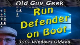 Windows 10 Anniversary Update  Run Defender On Boot [upl. by Chute]